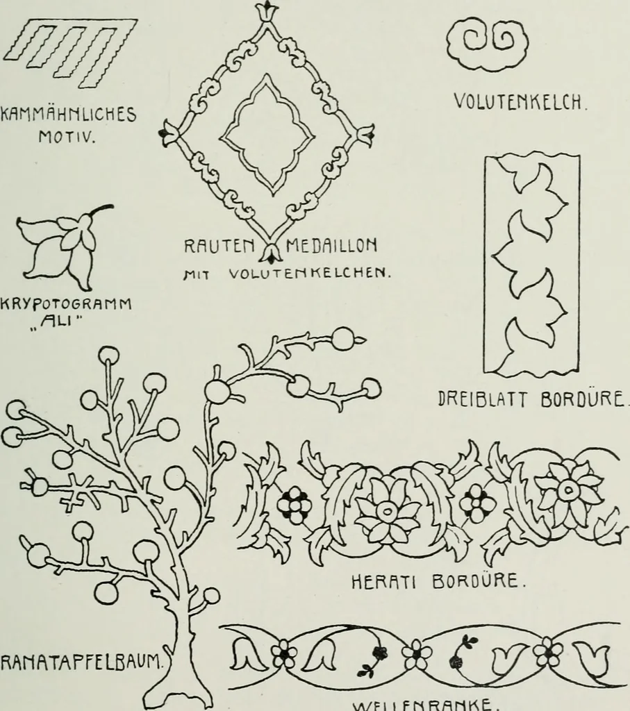 An illustration from Handbuch der orientalischen Teppichkunde, 1922, leaf 285