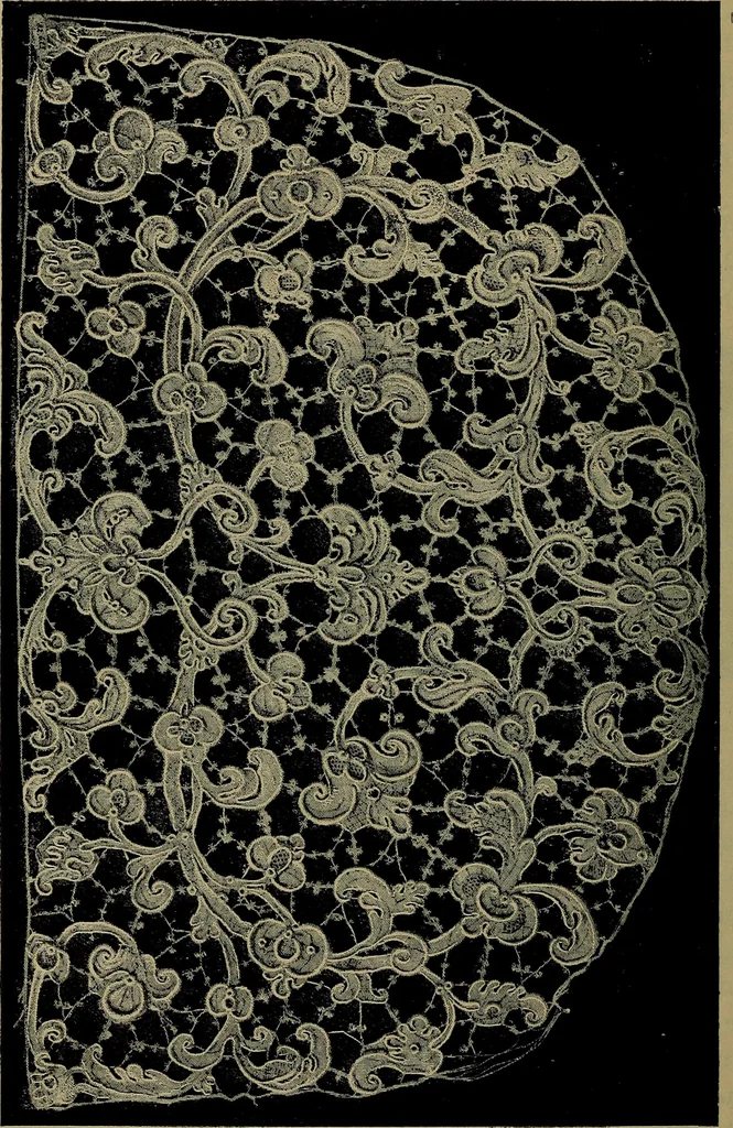 An illustration from Handbuch der Spitzenkunde, Technisches und Geschichtliches über die Näh-, Klöppel- und Maschinenspitzen, 1894, leaf 108