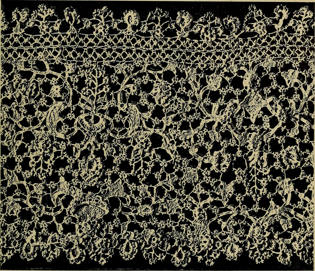 An illustration from Handbuch der Spitzenkunde, Technisches und Geschichtliches über die Näh-, Klöppel- und Maschinenspitzen, 1894, leaf 113