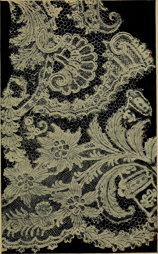 An illustration from Handbuch der Spitzenkunde, Technisches und Geschichtliches über die Näh-, Klöppel- und Maschinenspitzen, 1894, leaf 115