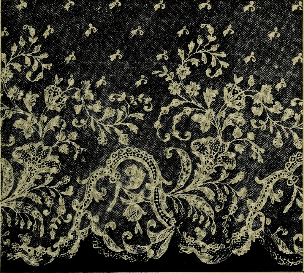An illustration from Handbuch der Spitzenkunde, Technisches und Geschichtliches über die Näh-, Klöppel- und Maschinenspitzen, 1894, leaf 129