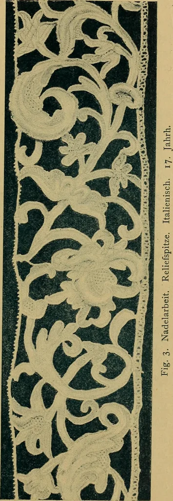 An illustration from Handbuch der Spitzenkunde, Technisches und Geschichtliches über die Näh-, Klöppel- und Maschinenspitzen, 1894, leaf 13