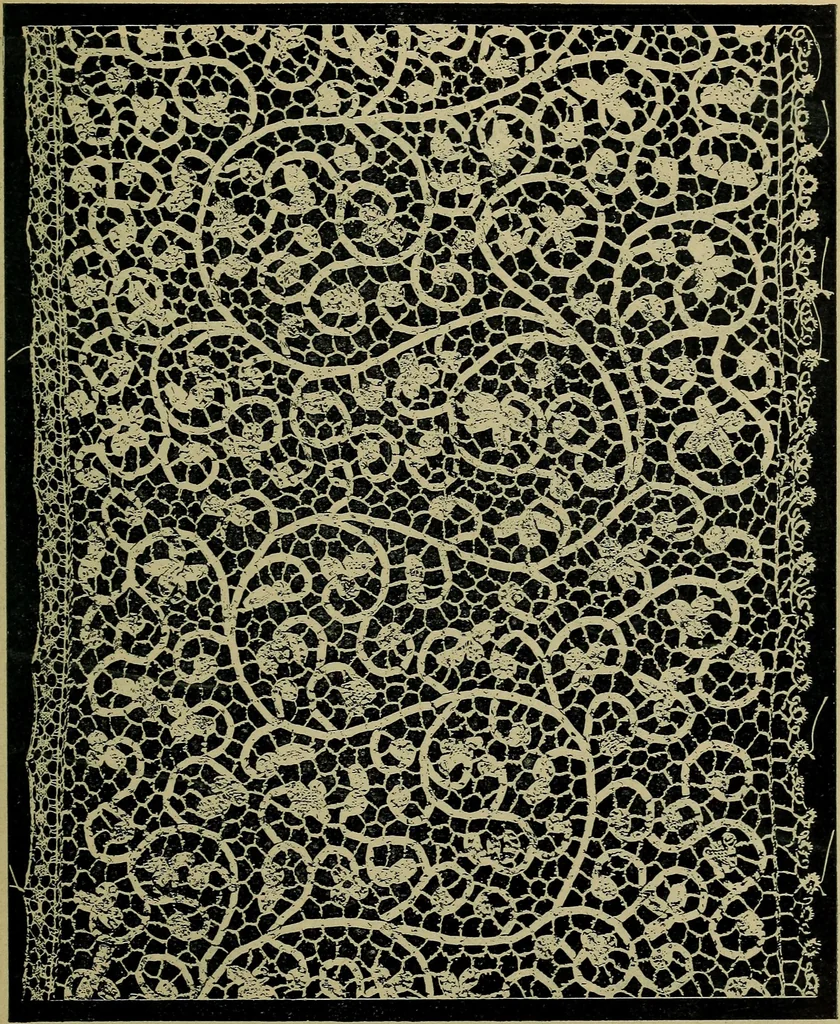 An illustration from Handbuch der Spitzenkunde, Technisches und Geschichtliches über die Näh-, Klöppel- und Maschinenspitzen, 1894, leaf 131