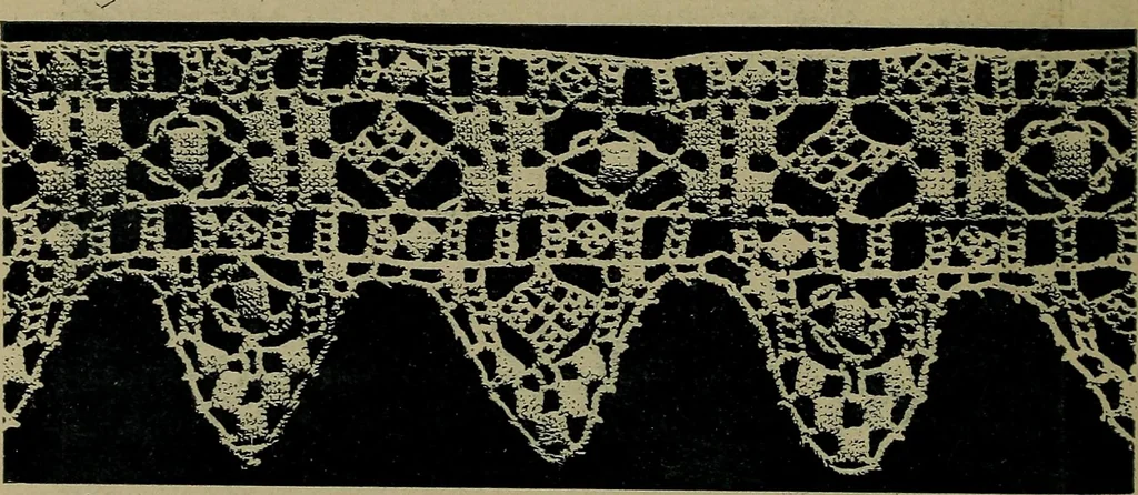 An illustration from Handbuch der Spitzenkunde, Technisches und Geschichtliches über die Näh-, Klöppel- und Maschinenspitzen, 1894, leaf 134