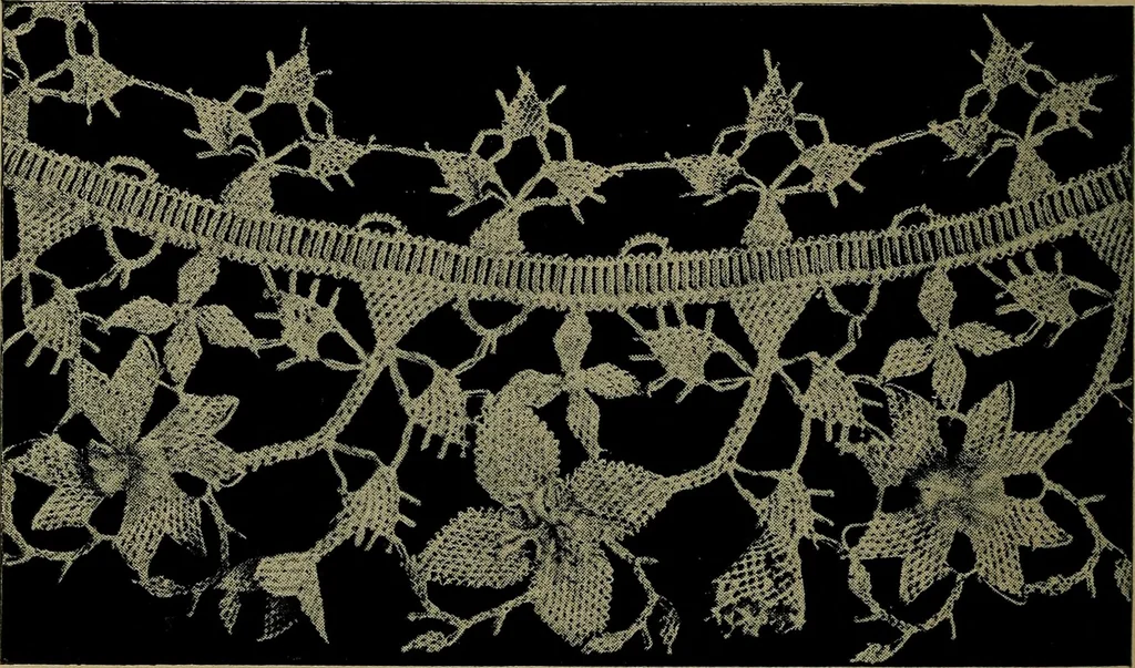 An illustration from Handbuch der Spitzenkunde, Technisches und Geschichtliches über die Näh-, Klöppel- und Maschinenspitzen, 1894, leaf 136