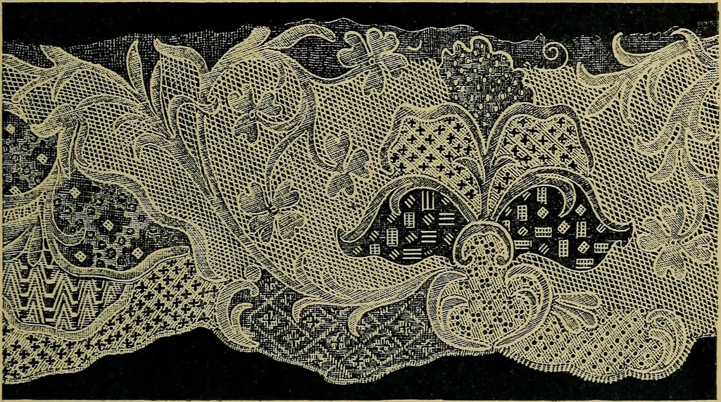 An illustration from Handbuch der Spitzenkunde, Technisches und Geschichtliches über die Näh-, Klöppel- und Maschinenspitzen, 1894, leaf 139