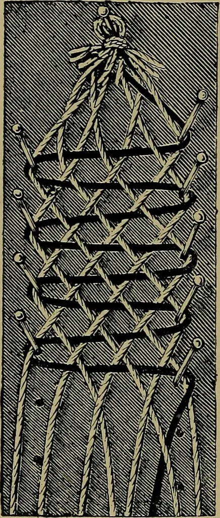 An illustration from Handbuch der Spitzenkunde, Technisches und Geschichtliches über die Näh-, Klöppel- und Maschinenspitzen, 1894, leaf 154