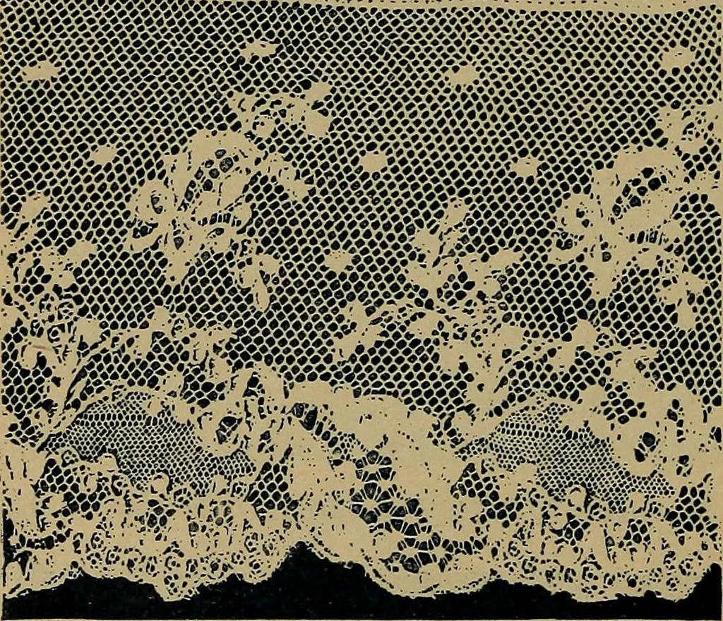 An illustration from Handbuch der Spitzenkunde, Technisches und Geschichtliches über die Näh-, Klöppel- und Maschinenspitzen, 1894, leaf 16