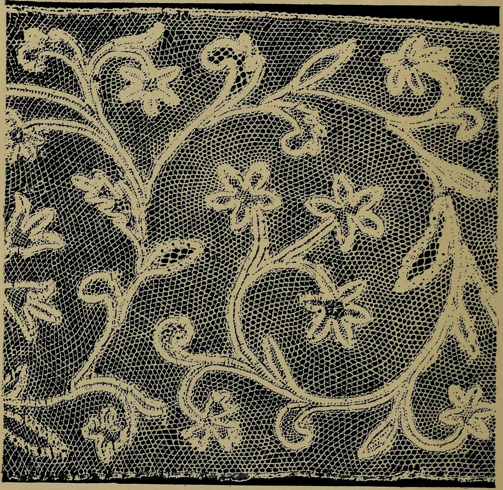 An illustration from Handbuch der Spitzenkunde, Technisches und Geschichtliches über die Näh-, Klöppel- und Maschinenspitzen, 1894, leaf 176