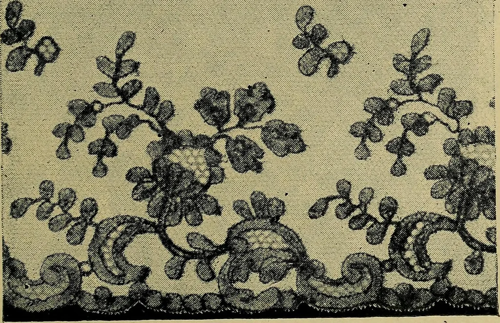 An illustration from Handbuch der Spitzenkunde, Technisches und Geschichtliches über die Näh-, Klöppel- und Maschinenspitzen, 1894, leaf 185