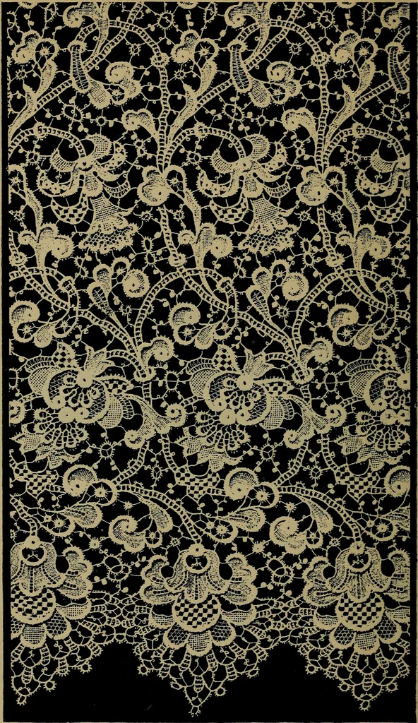 An illustration from Handbuch der Spitzenkunde, Technisches und Geschichtliches über die Näh-, Klöppel- und Maschinenspitzen, 1894, leaf 194