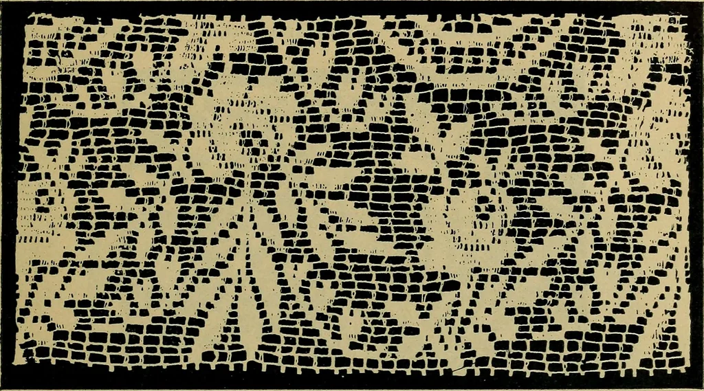 An illustration from Handbuch der Spitzenkunde, Technisches und Geschichtliches über die Näh-, Klöppel- und Maschinenspitzen, 1894, leaf 203