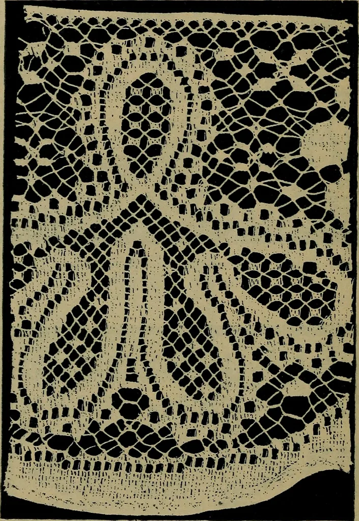 An illustration from Handbuch der Spitzenkunde, Technisches und Geschichtliches über die Näh-, Klöppel- und Maschinenspitzen, 1894, leaf 204