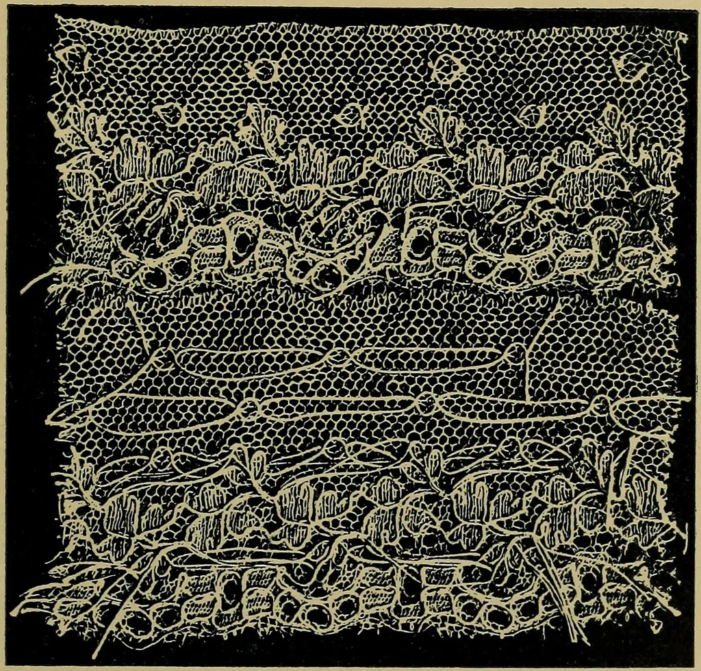 An illustration from Handbuch der Spitzenkunde, Technisches und Geschichtliches über die Näh-, Klöppel- und Maschinenspitzen, 1894, leaf 207