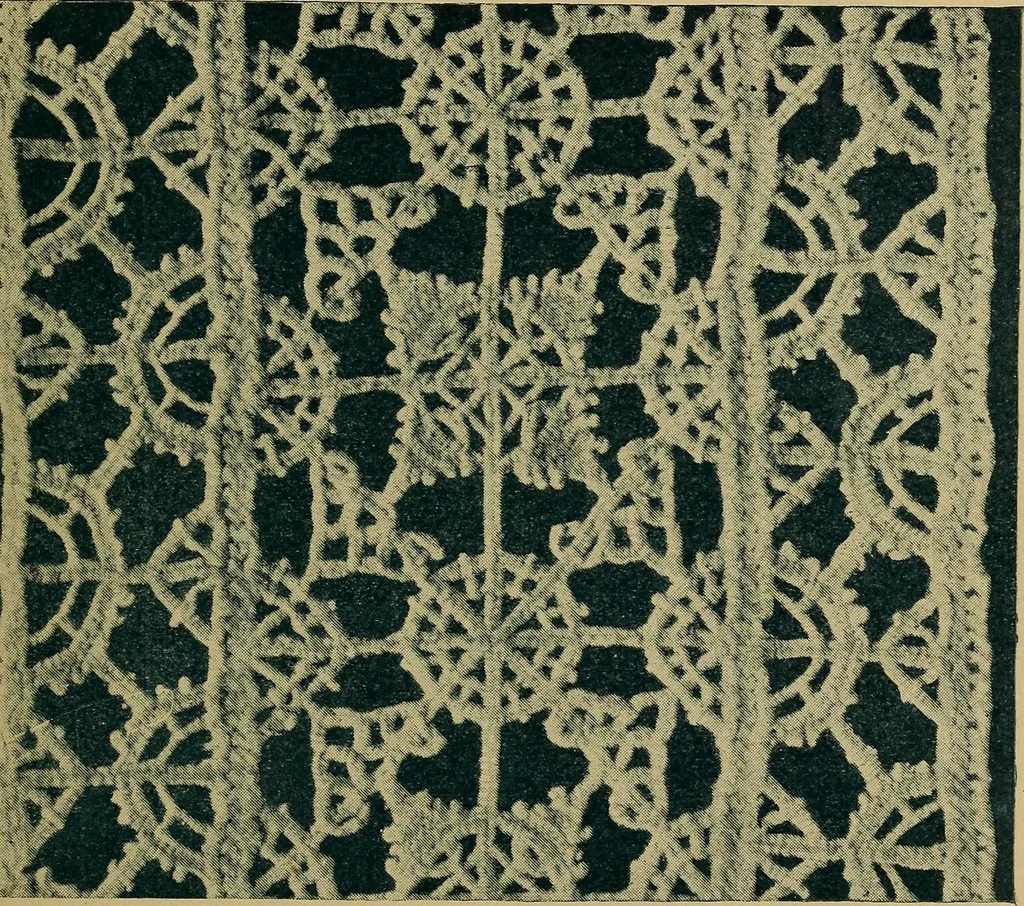 An illustration from Handbuch der Spitzenkunde, Technisches und Geschichtliches über die Näh-, Klöppel- und Maschinenspitzen, 1894, leaf 25
