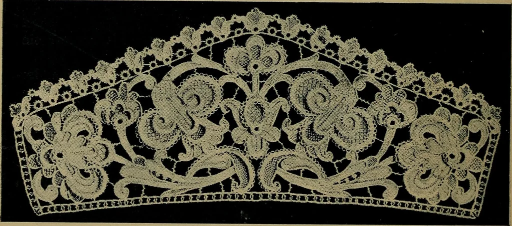 An illustration from Handbuch der Spitzenkunde, Technisches und Geschichtliches über die Näh-, Klöppel- und Maschinenspitzen, 1894, leaf 252