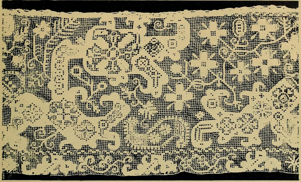 An illustration from Handbuch der Spitzenkunde, Technisches und Geschichtliches über die Näh-, Klöppel- und Maschinenspitzen, 1894, leaf 47
