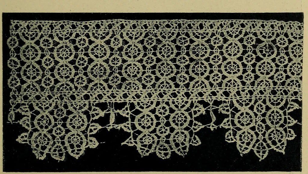 An illustration from Handbuch der Spitzenkunde, Technisches und Geschichtliches über die Näh-, Klöppel- und Maschinenspitzen, 1894, leaf 57