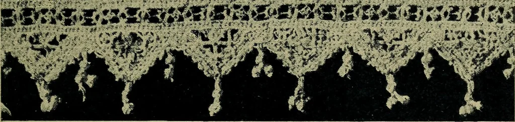 An illustration from Handbuch der Spitzenkunde, Technisches und Geschichtliches über die Näh-, Klöppel- und Maschinenspitzen, 1894, leaf 61