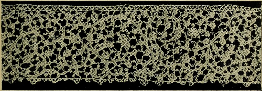 An illustration from Handbuch der Spitzenkunde, Technisches und Geschichtliches über die Näh-, Klöppel- und Maschinenspitzen, 1894, leaf 77