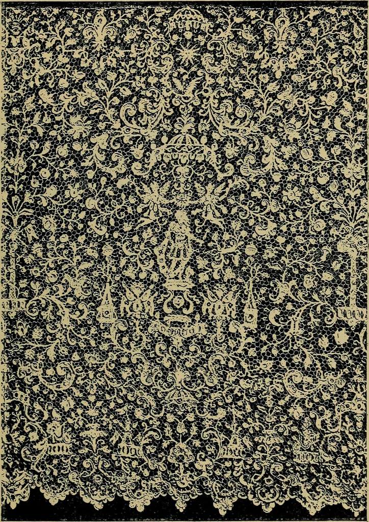 An illustration from Handbuch der Spitzenkunde, Technisches und Geschichtliches über die Näh-, Klöppel- und Maschinenspitzen, 1894, leaf 79