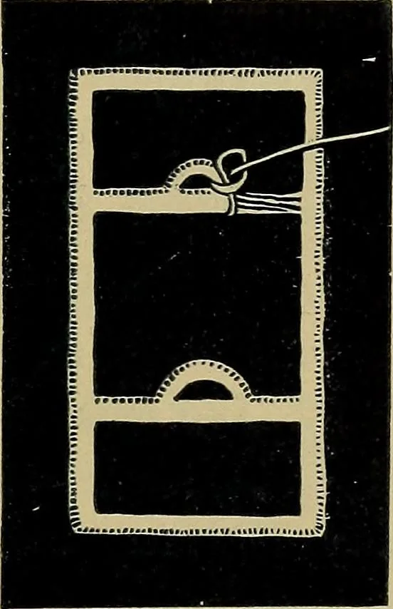 An illustration from Handbuch der Spitzenkunde, Technisches und Geschichtliches über die Näh-, Klöppel- und Maschinenspitzen, 1894, leaf 89