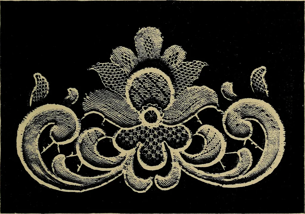An illustration from Handbuch der Spitzenkunde, Technisches und Geschichtliches über die Näh-, Klöppel- und Maschinenspitzen, 1894, leaf 95