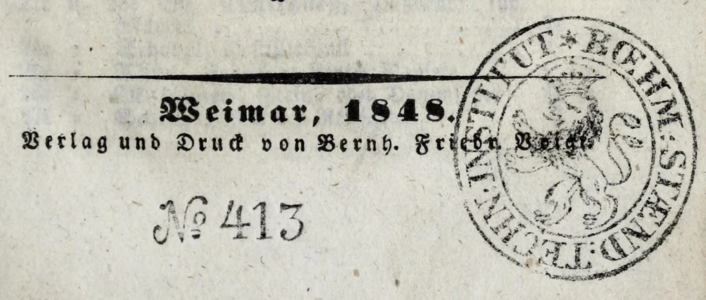 An illustration from Handbuch des Zeugdrucks und der damit verbundenen Färberei, 1848, leaf 7