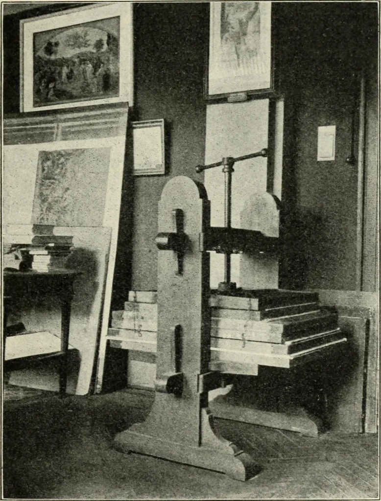 An illustration from Handbuch für kupferstichsammlungen ; vorschläge zu deren anlage und führung, 1916, leaf 55