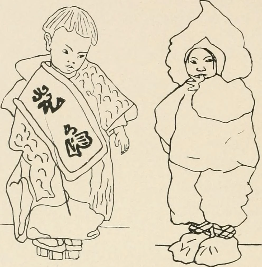 An illustration from Handicraft for girls; a tentative course in needlework, basketry, designing, paper and cardboard construction, textile fibers and fabrics and home decoration and care, designed for use in schools and homes, 1910, leaf 16