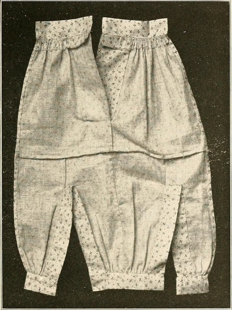 An illustration from Handicraft for girls; a tentative course in needlework, basketry, designing, paper and cardboard construction, textile fibers and fabrics and home decoration and care, designed for use in schools and homes, 1910, leaf 47