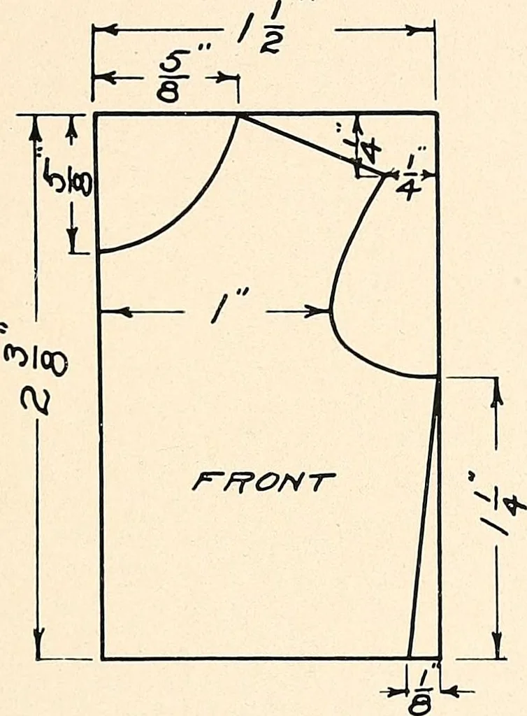 An illustration from Handicraft for girls; a tentative course in needlework, basketry, designing, paper and cardboard construction, textile fibers and fabrics and home decoration and care, designed for use in schools and homes, 1910, leaf 57