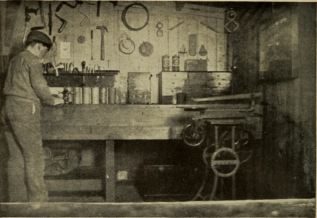 An illustration from Handicraft for handy boys; practical plans for work and play, with many ideas for earning money, 1911, leaf 11