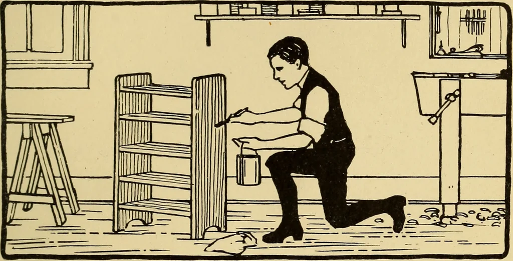 An illustration from Handicraft for handy boys; practical plans for work and play, with many ideas for earning money, 1911, leaf 32