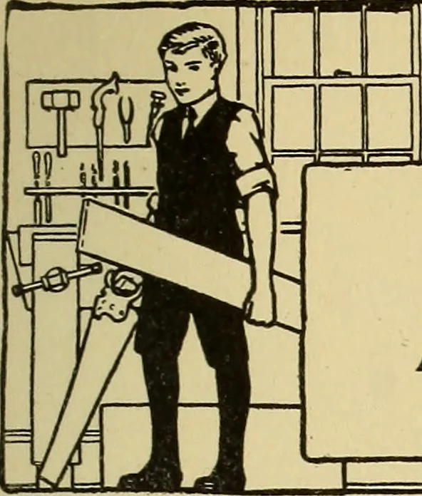 An illustration from Handicraft for handy boys; practical plans for work and play, with many ideas for earning money, 1911, leaf 332