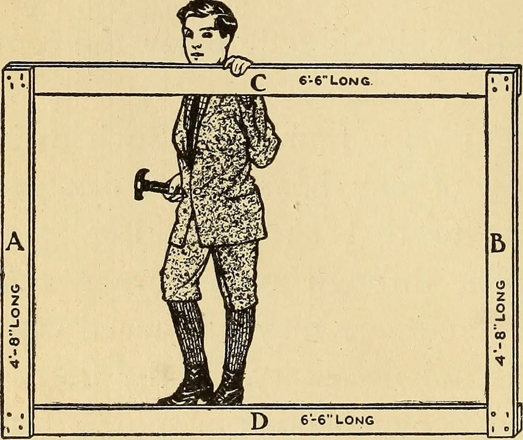 An illustration from Handicraft for handy boys; practical plans for work and play, with many ideas for earning money, 1911, leaf 333