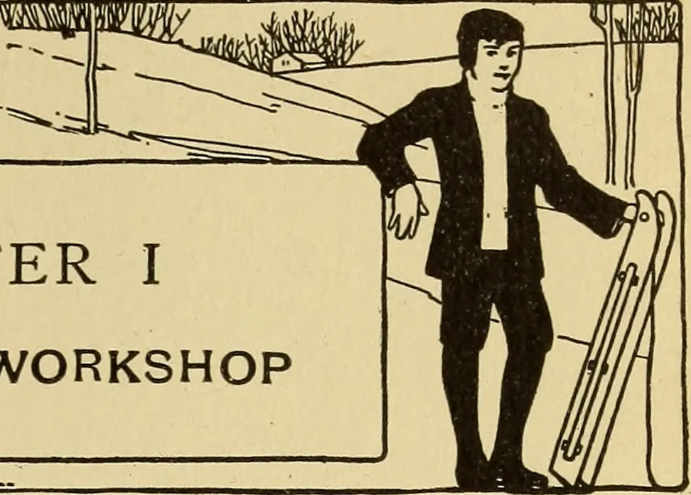 An illustration from Handicraft for handy boys; practical plans for work and play, with many ideas for earning money, 1911, leaf 34