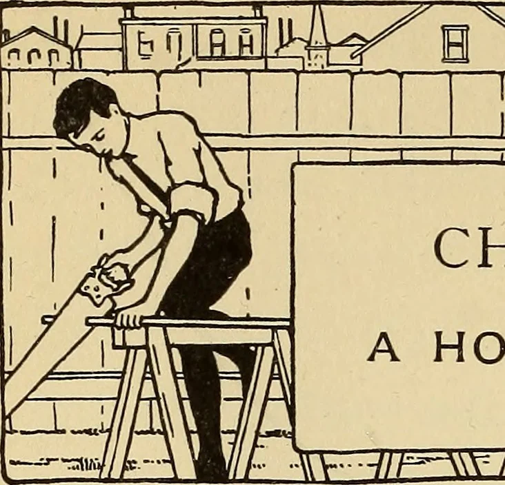 An illustration from Handicraft for handy boys; practical plans for work and play, with many ideas for earning money, 1911, leaf 423