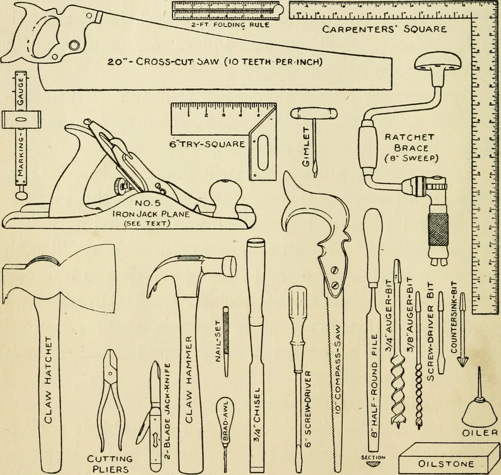 An illustration from Handicraft for handy boys; : practical plans for work and play with many ideas for earning money,, 1911, leaf 44