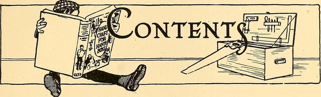 An illustration from Handicraft for handy boys; practical plans for work and play, with many ideas for earning money, 1911, leaf 19