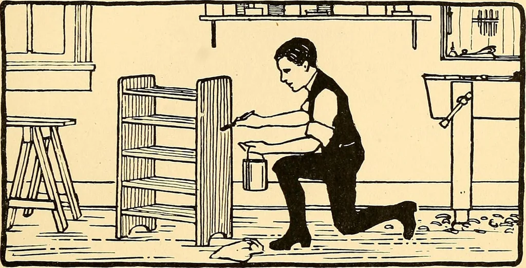 An illustration from Handicraft for handy boys; practical plans for work and play, with many ideas for earning money, 1911, leaf 31