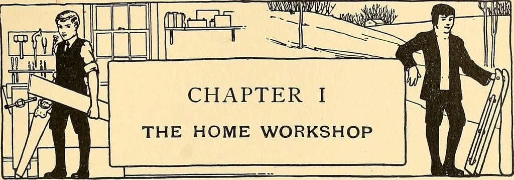 An illustration from Handicraft for handy boys; practical plans for work and play, with many ideas for earning money, 1911, leaf 33