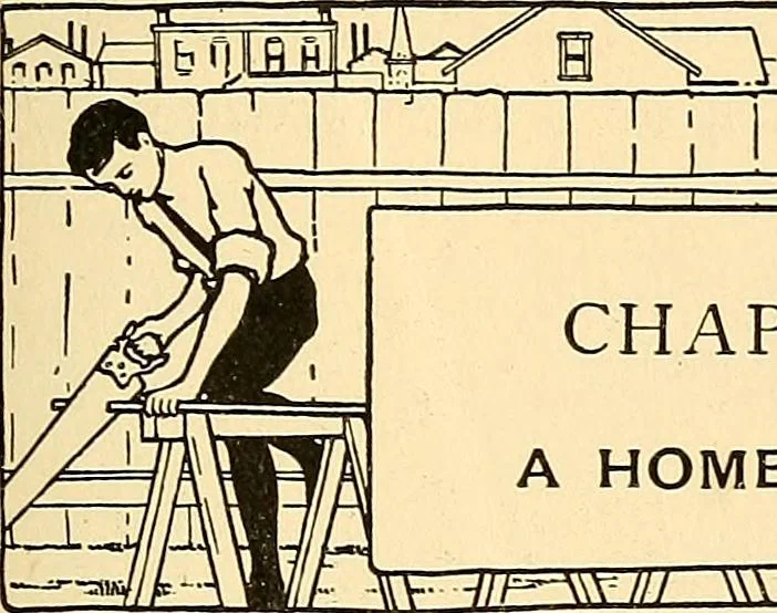 An illustration from Handicraft for handy boys; practical plans for work and play, with many ideas for earning money, 1911, leaf 417