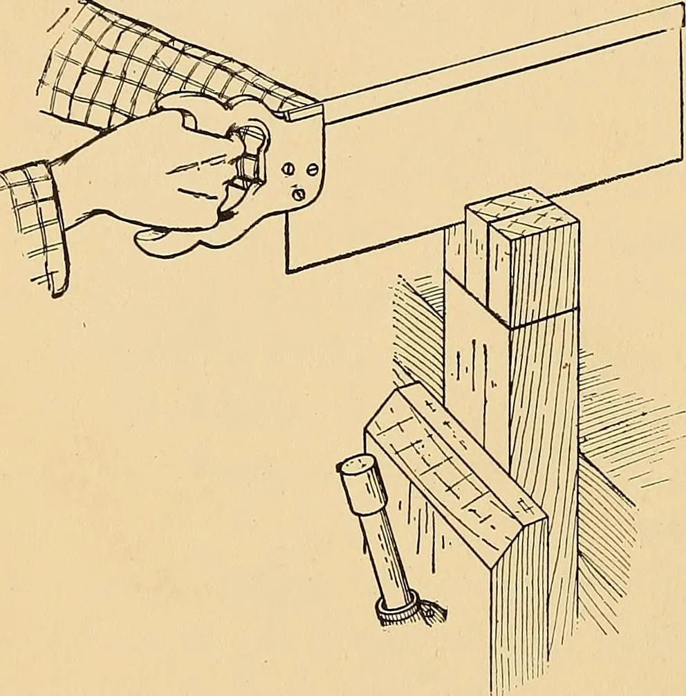 An illustration from Handicraft for handy boys; practical plans for work and play, with many ideas for earning money, 1911, leaf 98
