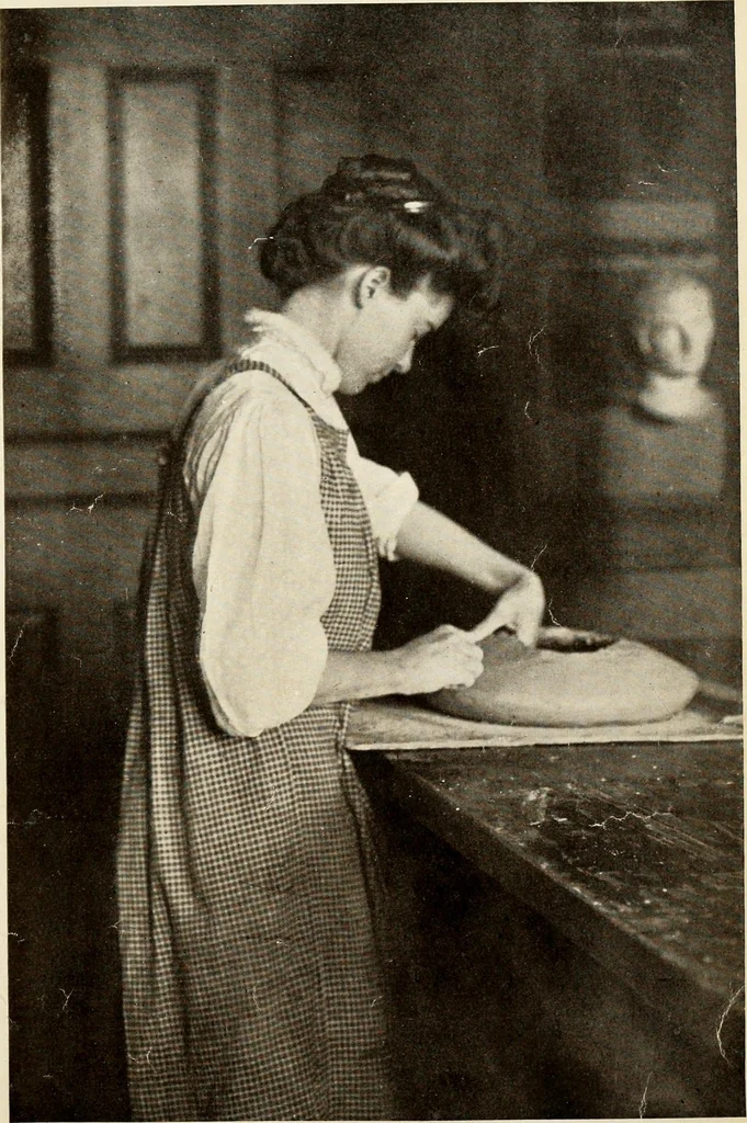 An illustration from Handicrafts in the home, 1910, leaf 61