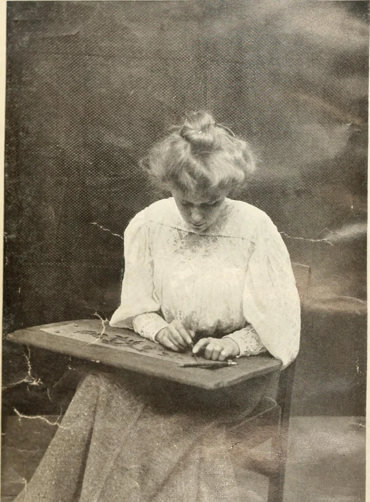 An illustration from Handicrafts in the home, 1910, leaf 8