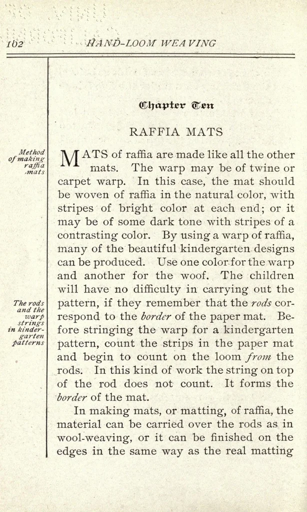 An illustration from Hand-loom weaving; a manual for school and home, 1914, leaf 110