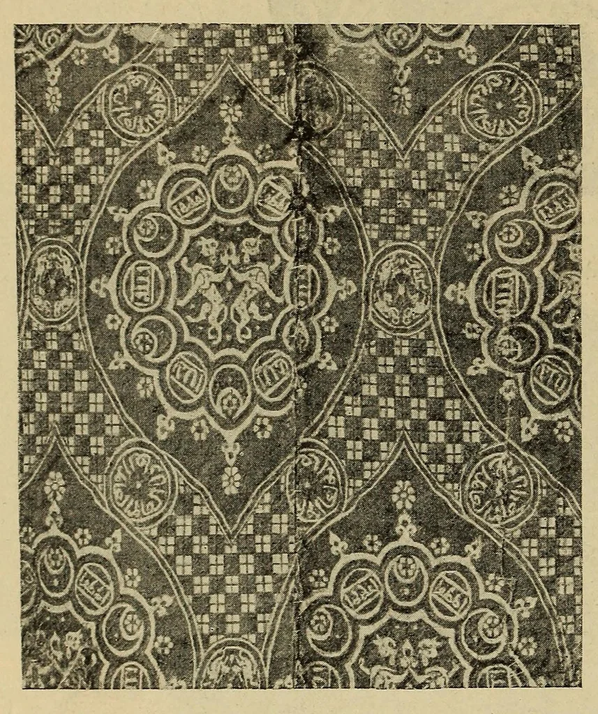 An illustration from Handwörterbuch der textilkunde aller zeiten und völker für studierende, fabrikanten, kaufleute, sammler und zeichner der gewebe, stickereien, spitzen, teppiche und dergl., sowie für schule und haus, 1904, leaf 316