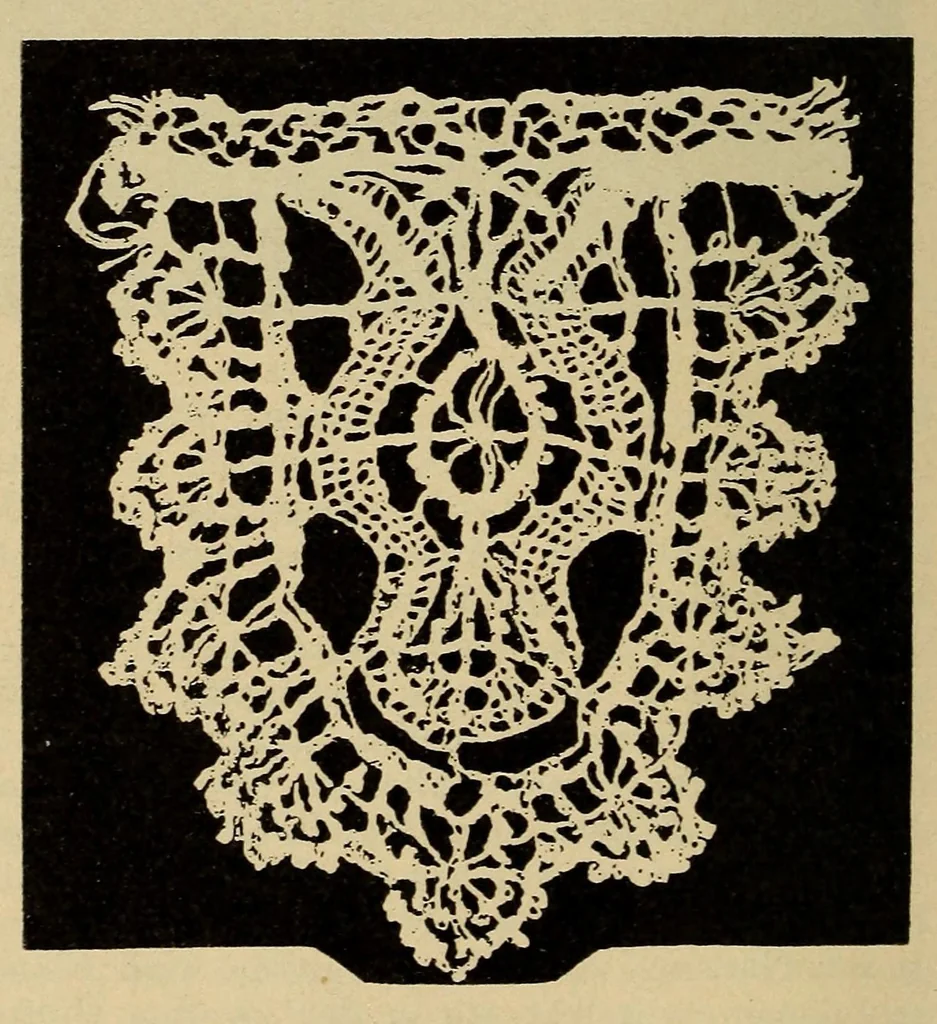 An illustration from Handwörterbuch der textilkunde aller zeiten und völker für studierende, fabrikanten, kaufleute, sammler und zeichner der gewebe, stickereien, spitzen, teppiche und dergl., sowie für schule und haus, 1904, leaf 514
