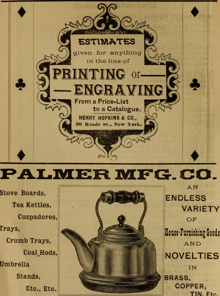 An illustration from Handy notes and queries. A manual of useful information of especial importance to dealers in hardware, stoves and tinware, machinists', gas-fitters' and plumbers' materials, as well as the various workers in useful metals .., 1889, leaf 17
